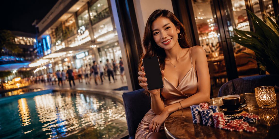 Pemain mengakses promosi kl33 melalui telefon pintar di Johor Bahru