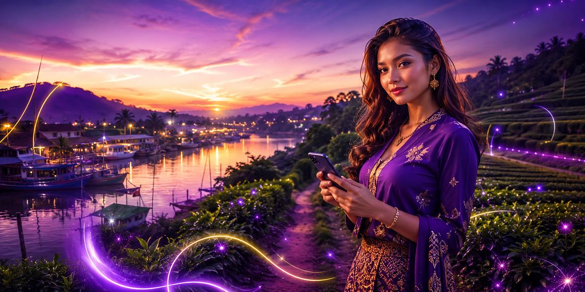 Pemain menikmati permainan slot melalui telefon di Malaysia